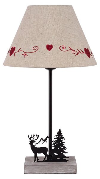 Lampada da tavolo Clayre & Eef, colore marrone, in legno