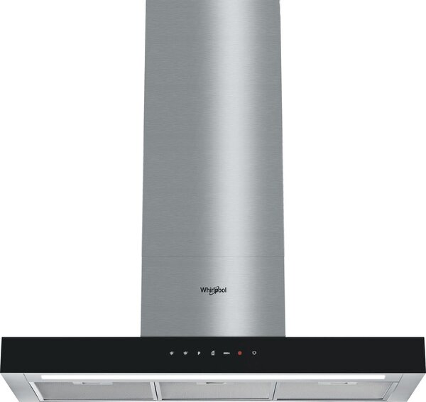 Whirlpool Cappa Cucina Aspirante a Parete Larghezza 90 cm Profondit 46 cm Classe A colore Inox/Nero - WHBS 92F LT K/1