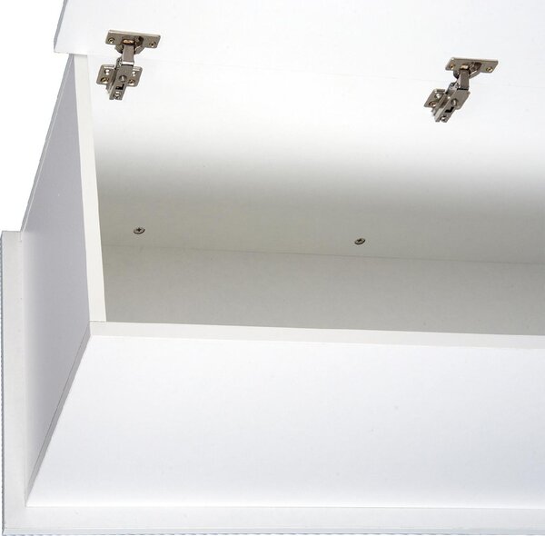 DecHome Cassapanca Panca Contenitore Dimensioni 100x40x40 cm colore Bianco