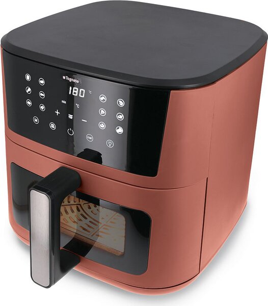 Tognana OUTLET - Friggitrice ad Aria 10 Litri Potenza 2200W con Timer e Doppia Resistenza colore Rosso Mela - D2DFA10IRRO