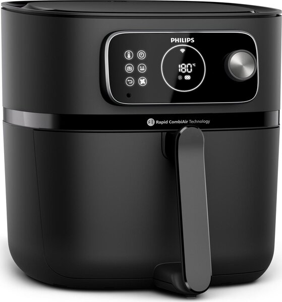 Philips Friggitrice ad Aria Capacit 8.3 Litri Potenza 2200 Watt con Rapid CombiAir e Wifi colore Nero - HD9876/90 7000 Series