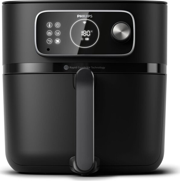 Philips Friggitrice ad Aria Capacit 8.3 Litri Potenza 2200 Watt con Rapid CombiAir e Wifi colore Nero - HD9876/90 7000 Series