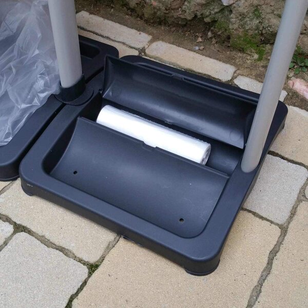 Mongardi Pattumiera Per raccolta differenziata 3 coperchi con struttura Sacchetti massimo 110 litri - 7416c99