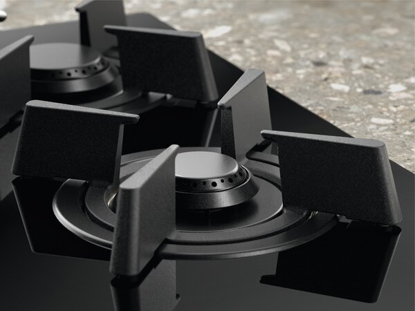 Electrolux Piano Cottura 4 Fuochi a Gas 78 cm in Vetroceramica colore Nero - KGV8473IK Serie 900 Touch Sure