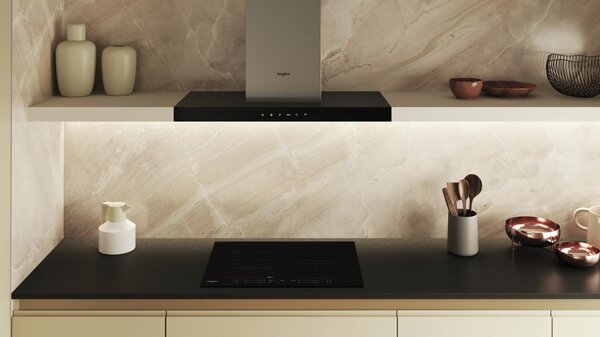 Whirlpool Piano Cottura a Induzione 4 Fuochi da Incasso Larghezza 65 cm in Vetroceramica colore Nero - WF S4665 CPBF