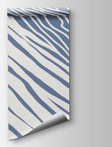 Carta da parati Sfondo blu e bianco con linee bianche, Carta da parati lastrazione, Carta da parati popolare, t00778v1 - Tapeko.it