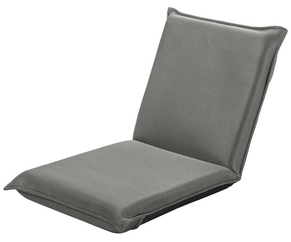 Costway Sedia da terra con supporto schiena, Poltrona reclinabile imbottita struttura di metallo resistente, Grigio