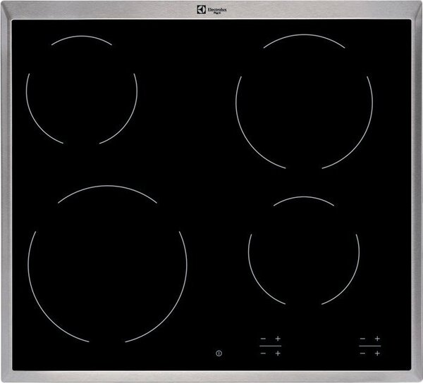 Electrolux Piano cottura Elettrico 4 Fuochi da Incasso Larghezza 60 cm in Vetroceramica colore Nero - KT6400X