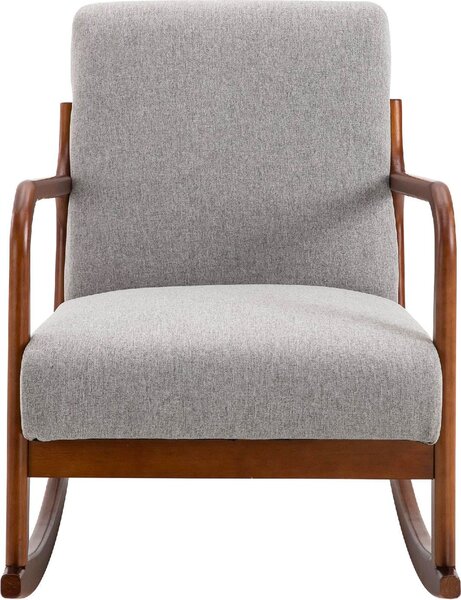 DecHome Poltrona a Dondolo Vintage in Tessuto Dimensioni 64x86x80 colore Grigio