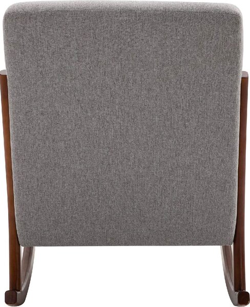 DecHome Poltrona a Dondolo Vintage in Tessuto Dimensioni 64x86x80 colore Grigio