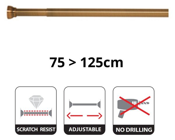 Asta per tenda da doccia oro opaco 75 - 125 cm Kreta – Spirella