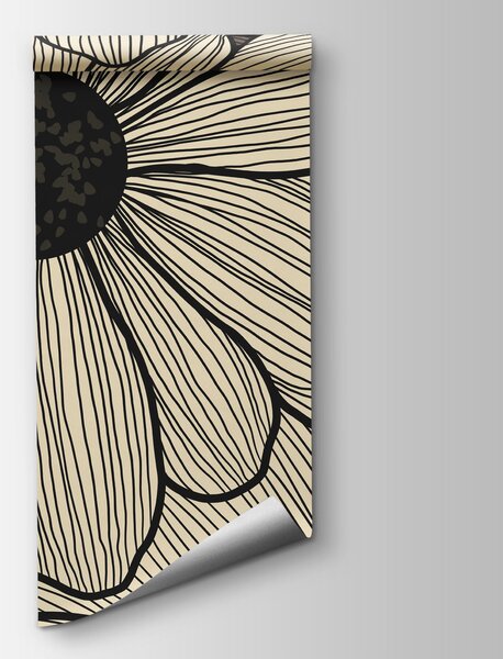 Carta da parati Motivi floreali in tonalità tenui, Carta da parati Floreale, Carta da parati popolare, t00779v3 - Tapeko.it