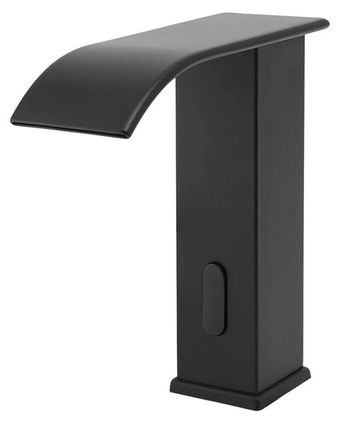 Rubinetto automatico a infrarossi - Miscelatore per lavabo con sensore - Senza contatto, per acqua calda e fredda, da installare con un foro, alimentato a batteria, attacco NPT 1/2, colore nero