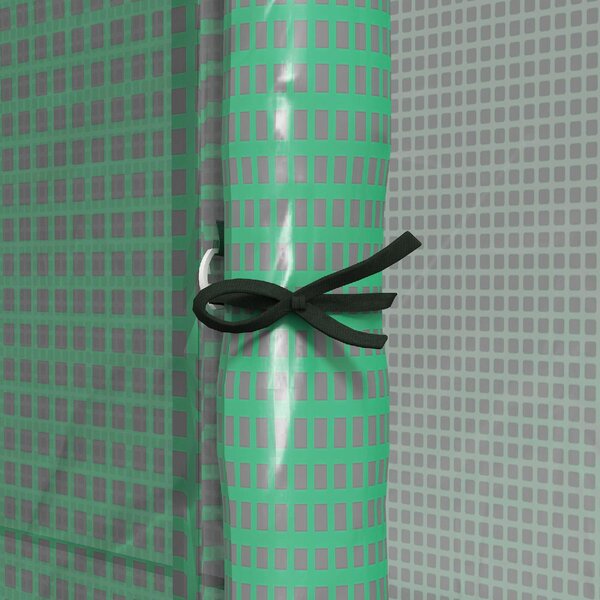 VivaGarden Serra da Giardino a Muro con 2 Porte Avvolgibili e Copertura in PE Anti UV 200x80x200 cm colore Verde - A2360GNAO82