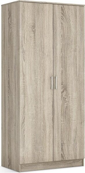 Armadio 2 porte REY colore rovere sonoma – 80 x 180 x 50 cm