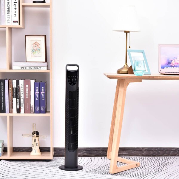 DecHome Ventilatore a Colonna Torre senza Pale 3 Velocit Oscillante con Telecomando - 8D401DV50