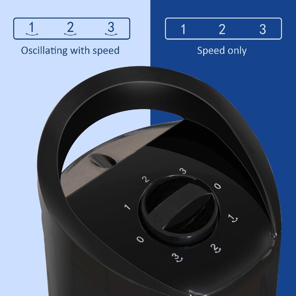 DecHome Ventilatore a Colonna Torre senza Pale 3 Velocit Oscillazione 70 e Maniglia - D2451D