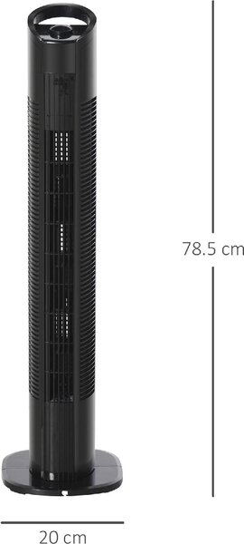 DecHome Ventilatore a Colonna Torre senza Pale 3 Velocit Oscillazione 70 e Maniglia - D2451D