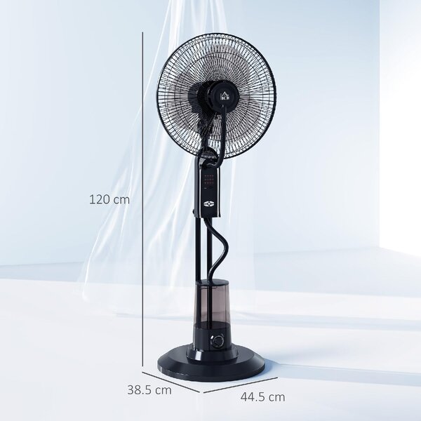 DecHome Ventilatore Nebulizzatore Regolabile 3 Velocit e 3 Modalit Oscillazione a 75 Telecomando colore Nero - R528BK