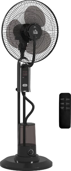 DecHome Ventilatore Nebulizzatore Regolabile 3 Velocit e 3 Modalit Oscillazione a 75 Telecomando colore Nero - R528BK