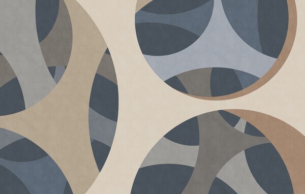 Carta da parati astrazione contemporanea basata sulle texture, nei toni del blu e del beige, Carta da parati lastrazione, w05751 : Uwalls.it