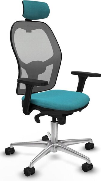 Sedia da ufficio con poggiatesta Jorquera Piqueras y Crespo 3D086N2 turchese