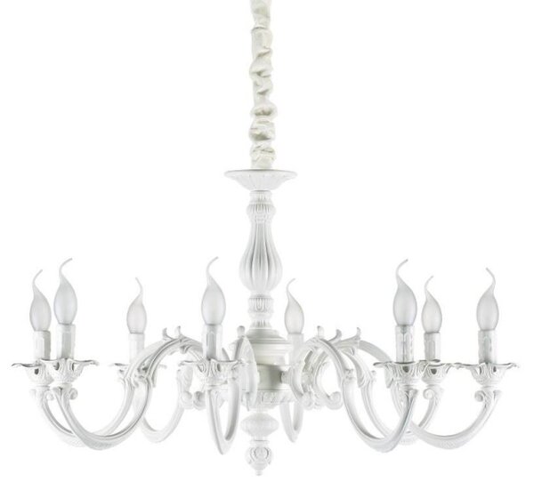 Ideal Lux Justine SP8 lampadario classico colore bianco opaco