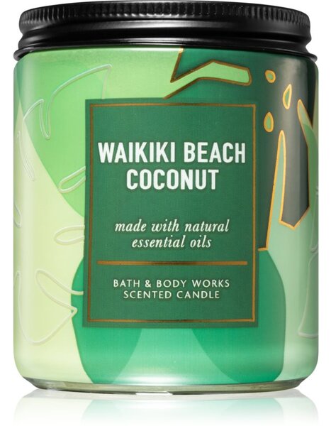 Bath & Body Works Waikiki Beach Coconut candela profumata 198 g