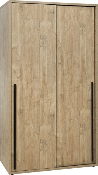 Armadio 2 porte scorrevoli MEGEVE – Rovere dorato – Stile scandinavo robusto