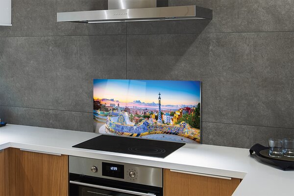Pannello paraschizzi cucina Spagna Panorama della città 100x50 cm
