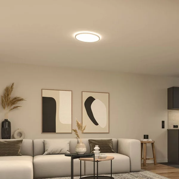 Paulmann Pannello LED Atria Shine Ø40 cm bianco IP20 3000 K, Bianco / Opale, Studio / Ufficio, Plastica, Moderno