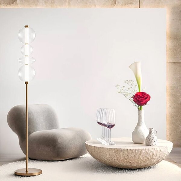 Piantana perenz bubbles 8166 tr lc led 3000k 2880lm oro - Perenz