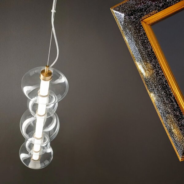 Lampadario perenz bubbles 8163 tr lc led 3000k 3040lm oro - Perenz