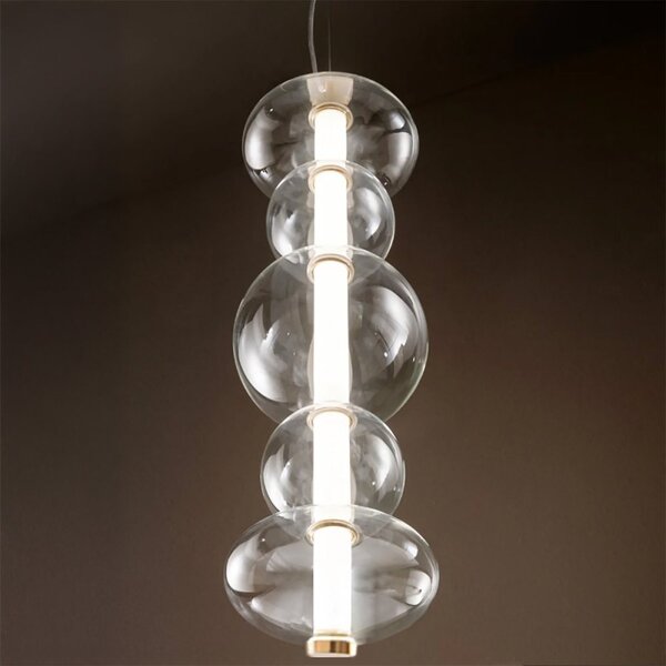 Lampadario perenz bubbles 8163 tr lc led 3000k 3040lm oro - Perenz