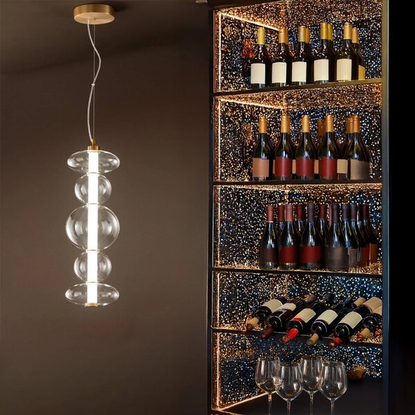 Lampadario perenz bubbles 8163 tr lc led 3000k 3040lm oro - Perenz
