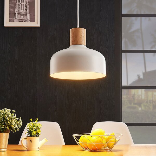 Lampada a sospensione Lindby, Carlise, dimmerabile, Bianco, Soggiorno, Metallo, Scandinavo