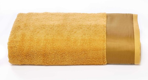 Telo Spugna Asciugamano 60x110 cm con Balza in Raso Garrini Hope Bronzo