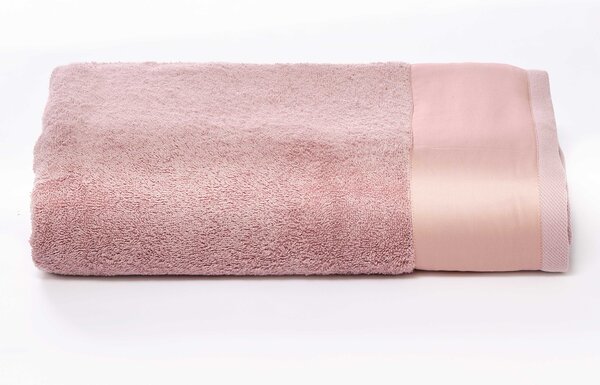 Telo Spugna Asciugamano 60x110 cm con Balza in Raso Garrini Hope Rosa