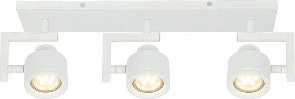 Faretto da soffitto triplo bianco orientabile Alenis 2 3xGU10 50W REA823313-01 Reality