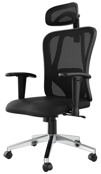 Avalo Sedia da Ufficio Ergonomica Con Poggiatesta - NEN1335 - Sedie da Ufficio Per Adulti - Sedia da Ufficio - Incl. 2 Set di Ruote Antigraffio Per Superfici Dure / Morbide