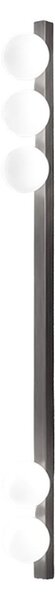 Applique perenz snooky 8482 gr g9 led metallo grigio titanio sfera vetro soffiato bianco - Perenz
