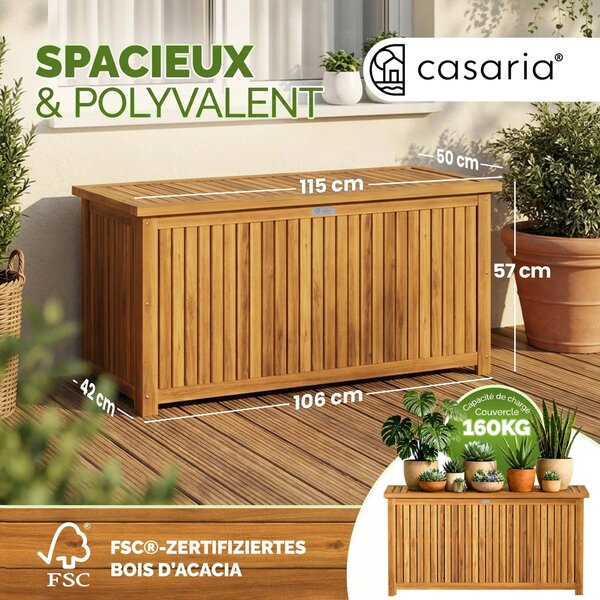 CASARIA Baule da Esterno 205L 115x50x59cm