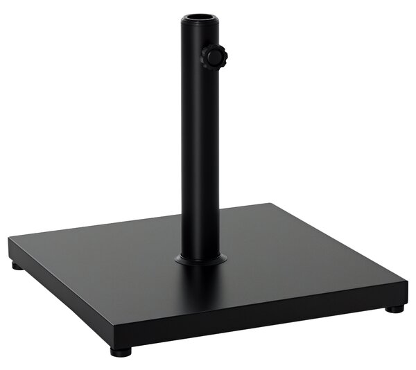 Outsunny Base per Ombrellone Quadrata Peso 18kg per Pali da Φ3/3.5/3.8, 45x45x39cm, Nero|Aosom