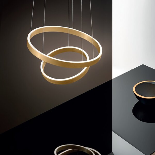 Lampadario led gea luce criseide s2p o 5300lm alluminio sospensione classica moderna - Gea Luce