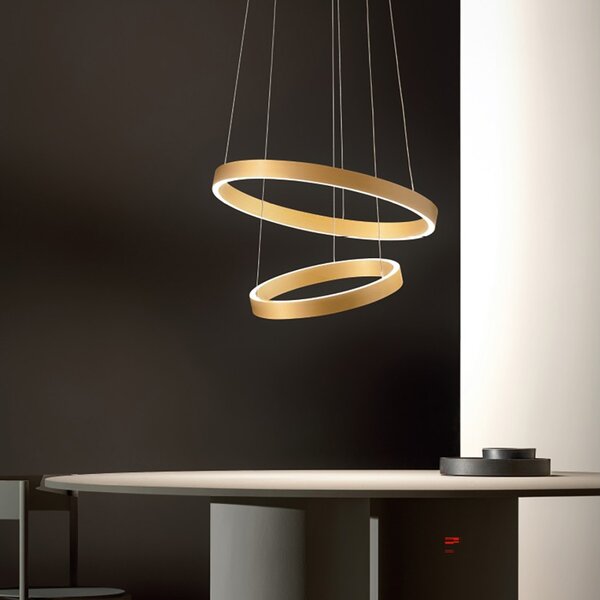 Lampadario led gea luce criseide s2p o 5300lm alluminio sospensione classica moderna - Gea Luce