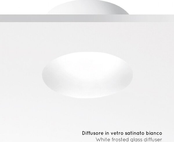 Faretto incasso gesso vetro gea led bianca r gfa595 gu10 led spot moderno - Gea Led
