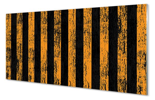 Quadro su vetro acrilico Strisce gialle irregolari 100x50 cm 2 appendini
