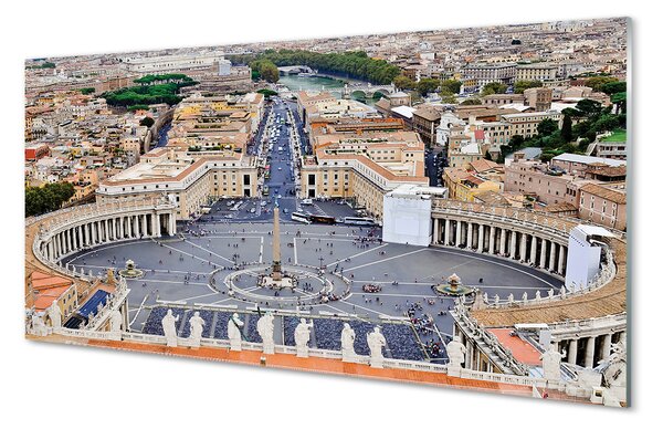 Quadro vetro acrilico Roma Vaticano Place Panorama 140x70 cm