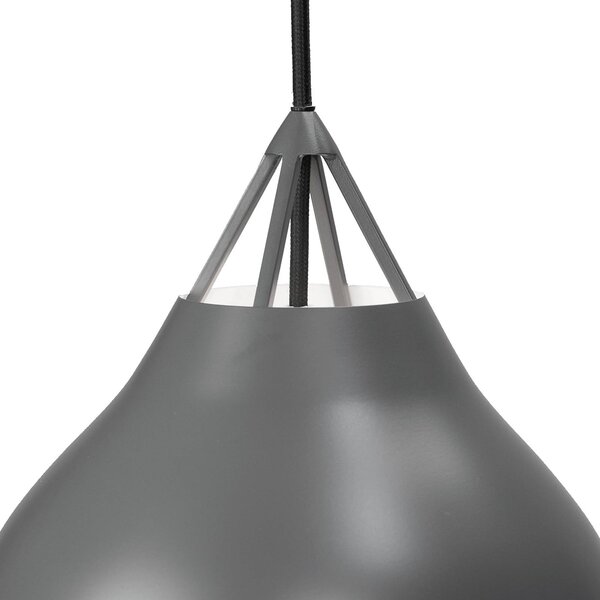 Lampada a sospensione Pyra di Dyberg Larsen, Ø 23 cm, grigio, metallo