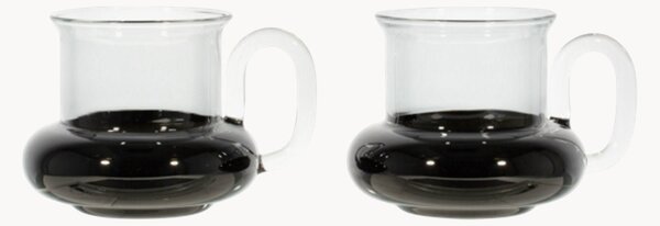 Set di 2 tazze da tè fatte a mano in vetro borosilicato Bump